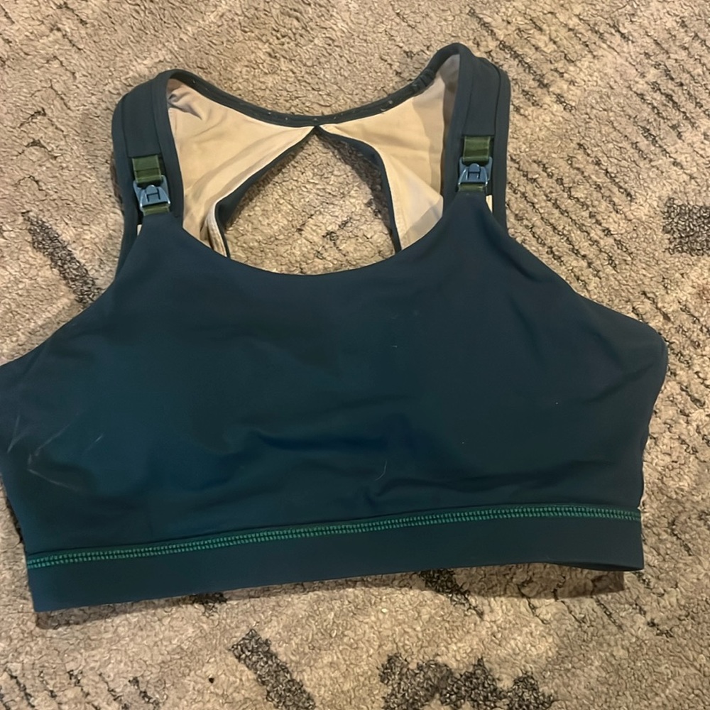 Senita Athletics open back sports nursing bra turquoise